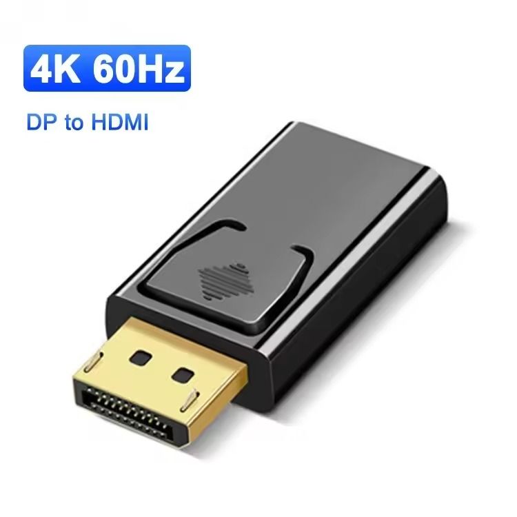 High Speed DP to HDMI Adapter 4K 60Hz Display Port to HDMI Converter DP Male to HDMI Female Video Audio HD Cable for PC TV Laptop Projector -
