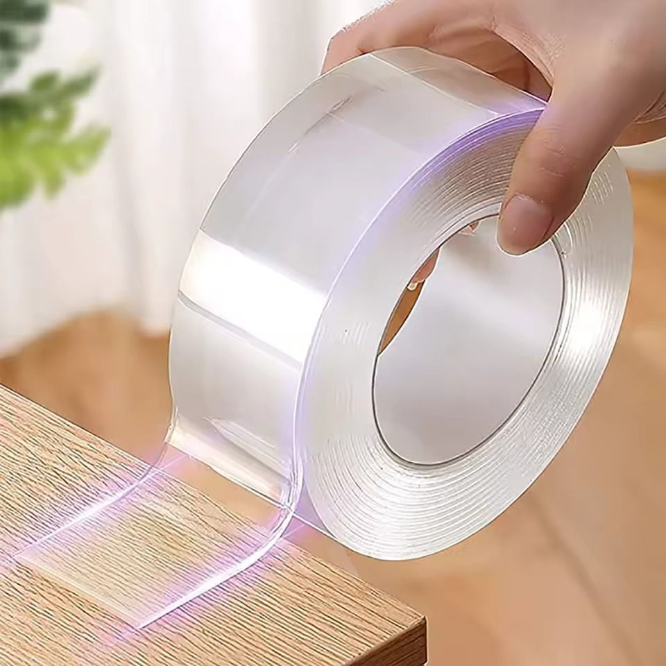 Transparent Double Sided Tape Nano Self-Adhesive Tape No Trace Reusable Tape Glue Sticker for Car Kitchen Bathroom -