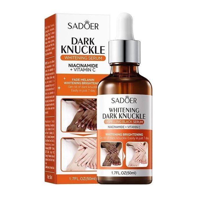 Fast Whitening Dark Knuckles Darks Spots Remover Serum Brighten Hand,Elbows,Knees Soften Moisturize Lighten Melanin Stains Corrector l Intense Stains Remover Products Beauty Care 50ml - SADOER -