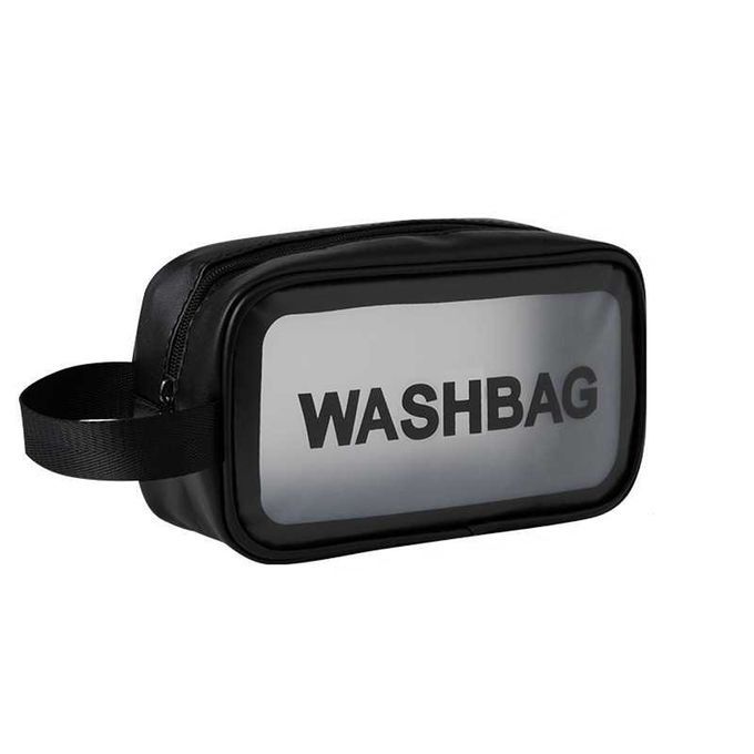 Travel Cosmetic Storage Bag Girl Makeup Bag Wash Bag Toiletry Organize Women Waterproof PVC Cosmetic Portable Bag Transparent Zipper Make Up Case Female Wash Kit -