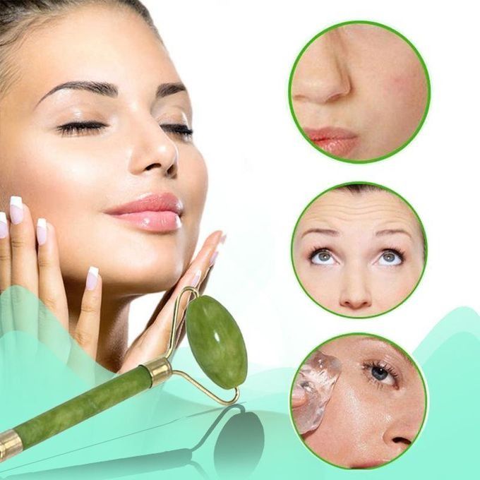 New Jade Roller Face And Neck Massager Anti-age Roller Beauty  Double-ended Massage Stick Face Body Back Foot Massage Roller Facial Liftting Anti-wrinkle Double-end -