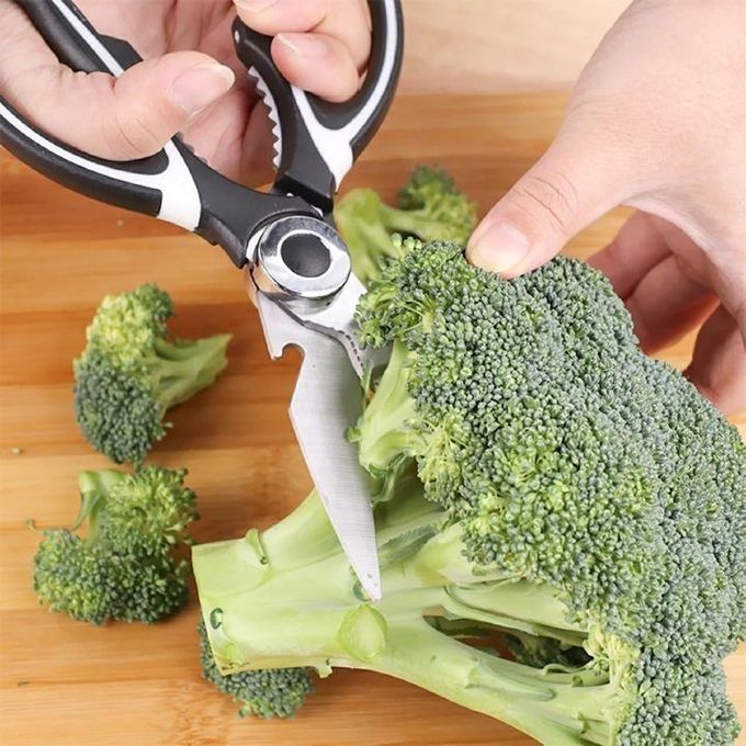Smart Kitchen Shears Scissors Kitchen Gadgets Utility Heavy Duty Stainless Steel Kitchen Scissors with Cover for Cutting Meat Food Fish Poultry -