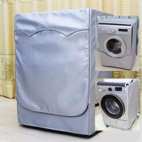 7 /7.5KG Washing Machine Cover Protector Waterproof Front Load Laundry Dryer Protective Dustproof Protection Silver Coating  Home Washer Dryer Protection -