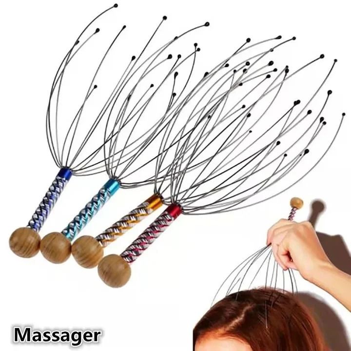 New Arrival Head Massager Scalp Massager Relaxation Relief Body Massager Remove Muscle Tension Stress Release Massage Pain Relief Head Care Scratcher For Deep Relaxation -
