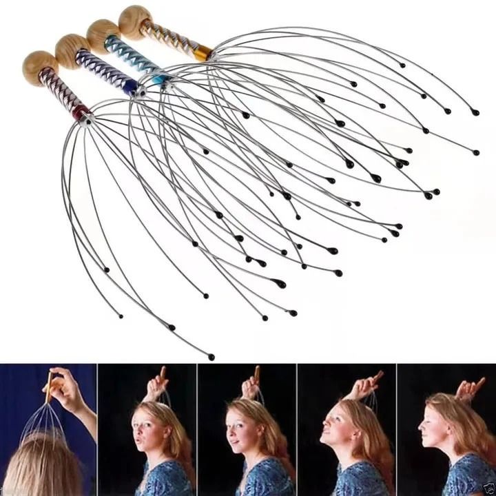 New Arrival Head Massager Scalp Massager Relaxation Relief Body Massager Remove Muscle Tension Stress Release Massage Pain Relief Head Care Scratcher For Deep Relaxation -
