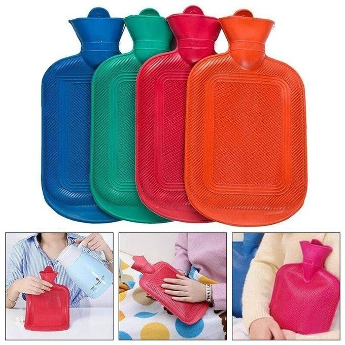 Hot Water Bottle Heating Pad Thick Rubber Hot Water Bag for Menstrual Cramps, Neck and Shoulder Pain Relief, Hot and Cold Therapies, Hand Feet Warmer,  -