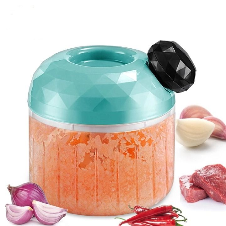 New Garlic Press Garlic Chopper Onion Crusher Spices Mixer Mini Blender Multifunctional Hand-pulled Meat Grinder Shredder Vegetable Chopper Kitchen Gadgets Hitter Household Kitchen Gadget Tool -