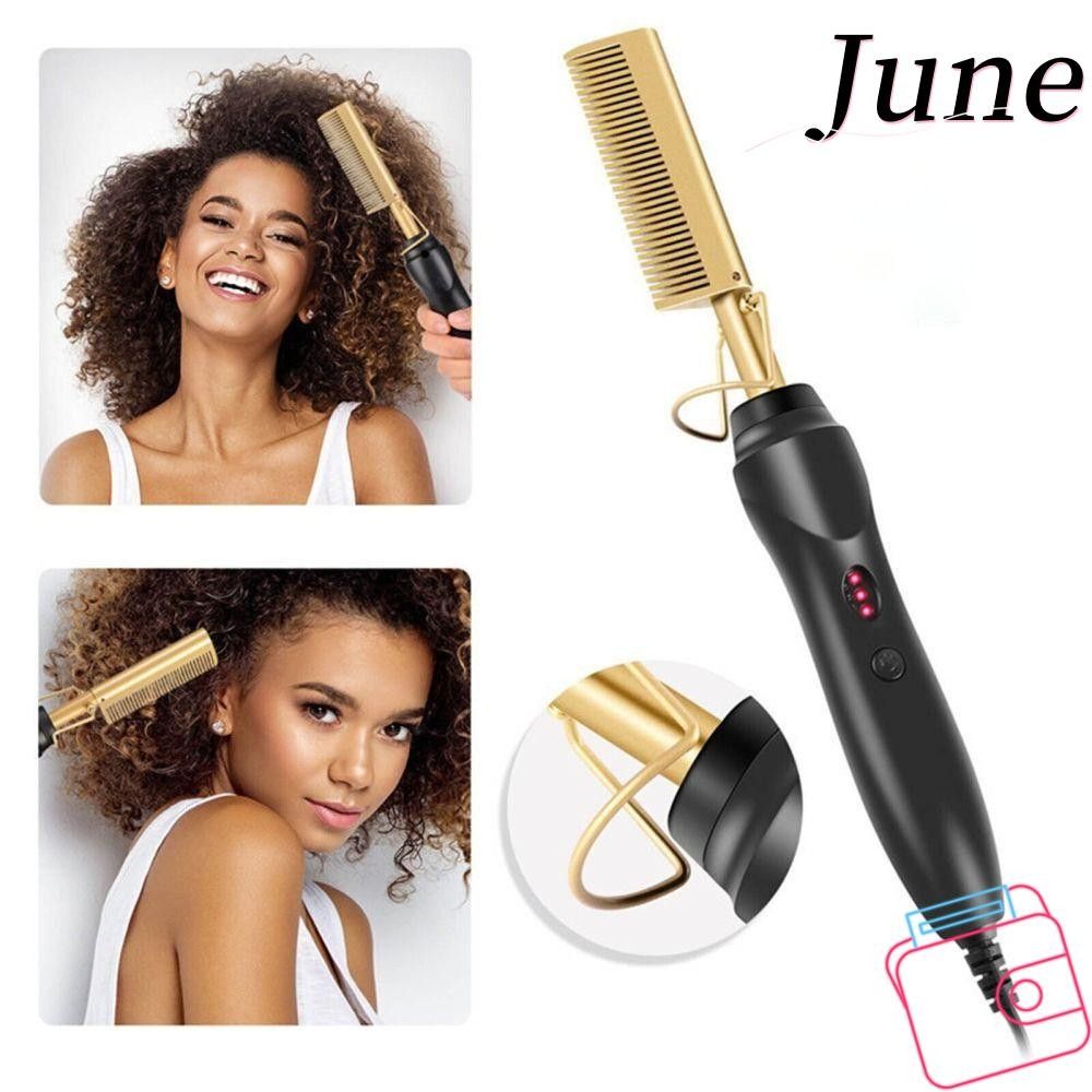 Electric Hot Comb Hair Straightener High Temperature Adjustable Temperature Flat Iron Comb Straighten Or Curler Hair Ceramic Press Comb -