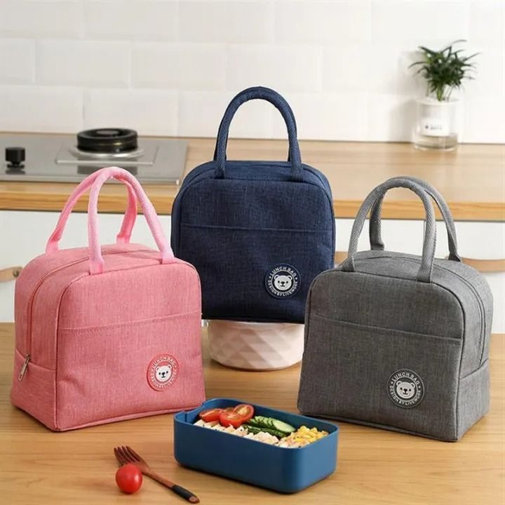Portable Lunch Bags Food Storage Bag New Style Large-capacity Fresh Cooler Pouch For Office Students Convenient Lunch Box Food Container Bag Thermal Lunch Bags Insulated Freezer Bag Camping Picnic Bag