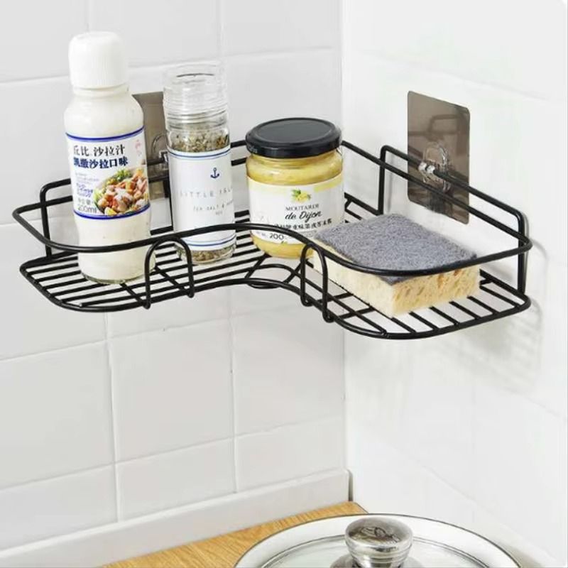 Hot Selling Bathroom Organizer Corner Shelf Shampoo Storage Rack Holder Kitchen Organiser No-Drill Triangle Storage Rack Bathroom Shelf for Shampoo, Soap, Toiletries—Space-Saving Organiser -
