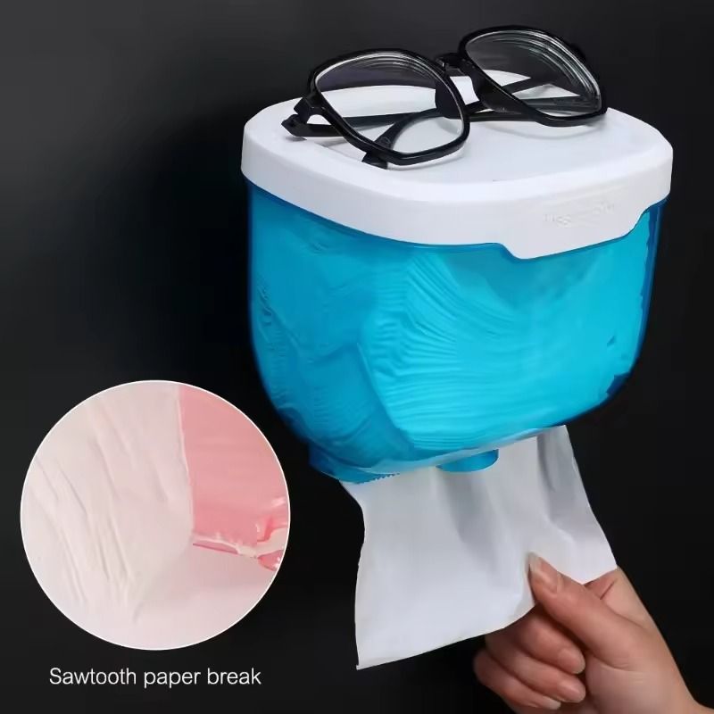 New Tissue Holder Toilet Paper Storage Box Waterproof Storage Toilet Paper Storage Rack Toilet Roll Paper Tube No-drill Wall Mounted Bathroom Supplies -
