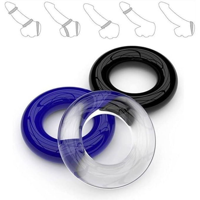 3Pcs/Set Ejaculation Delay Cock Rubber Rings Silicone Penis Rings Stronger Erection  Adult Supplies Male Lasting Bondage Sex Toys Delay Ejaculation Stay Hard Penis Rings Last Longer Penis Enlargement-