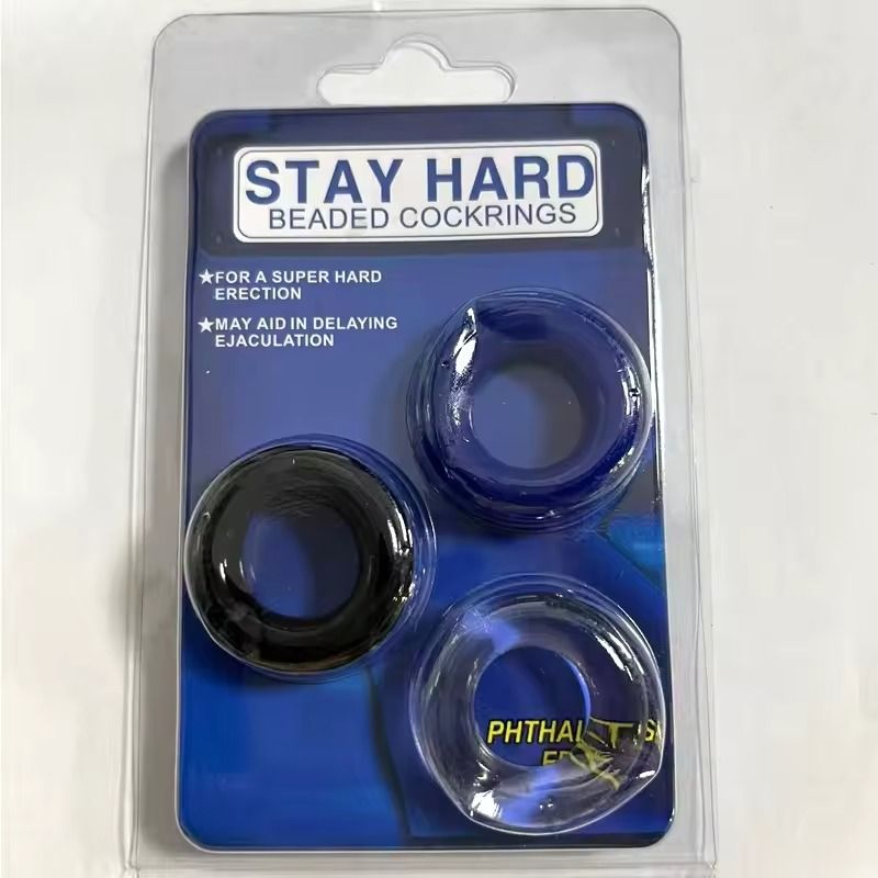 3Pcs/Set Ejaculation Delay Cock Rubber Rings Silicone Penis Rings Stronger Erection  Adult Supplies Male Lasting Bondage Sex Toys Delay Ejaculation Stay Hard Penis Rings Last Longer Penis Enlargement-