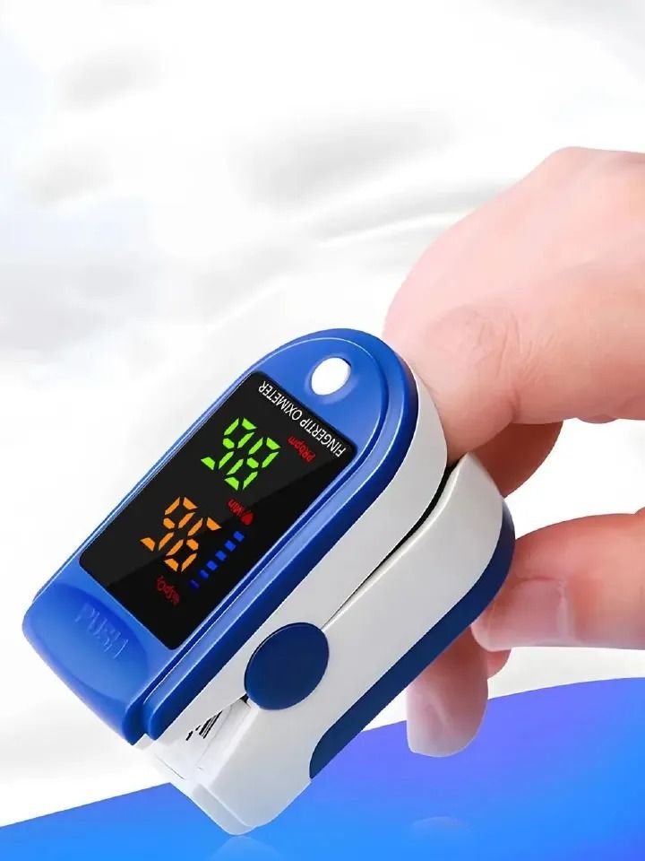 Finger Pulse Oximeter Digital Finger Clip LED Display SpO2 PR Heart Rate Monitor Blood Oxygen Saturation Meter Portable Oximeter Heart Rate Measure Medical Supplies Equipment Home Tests Health Tests-