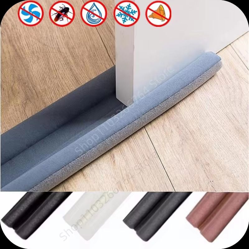 Hot Sell Flexible Door Bottom Sealing Strip Stopper Door Weatherstrip Guard Wind Dust Blocker Sealer Stopper Door Seal 93cm Under Door Space Sealer Noise Cold Pest Blocker -