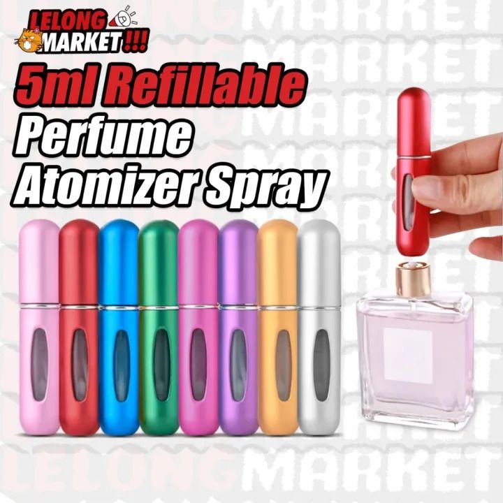 Refillable Mini Perfume Bottle Portable Cosmetic Bottle Spray Bottle Atomizer Spray Container Travel Refillable Bottles 5ml Mini Travel Durable Leak-Proof Perfume Dispenser, Easy to Use and Refill -