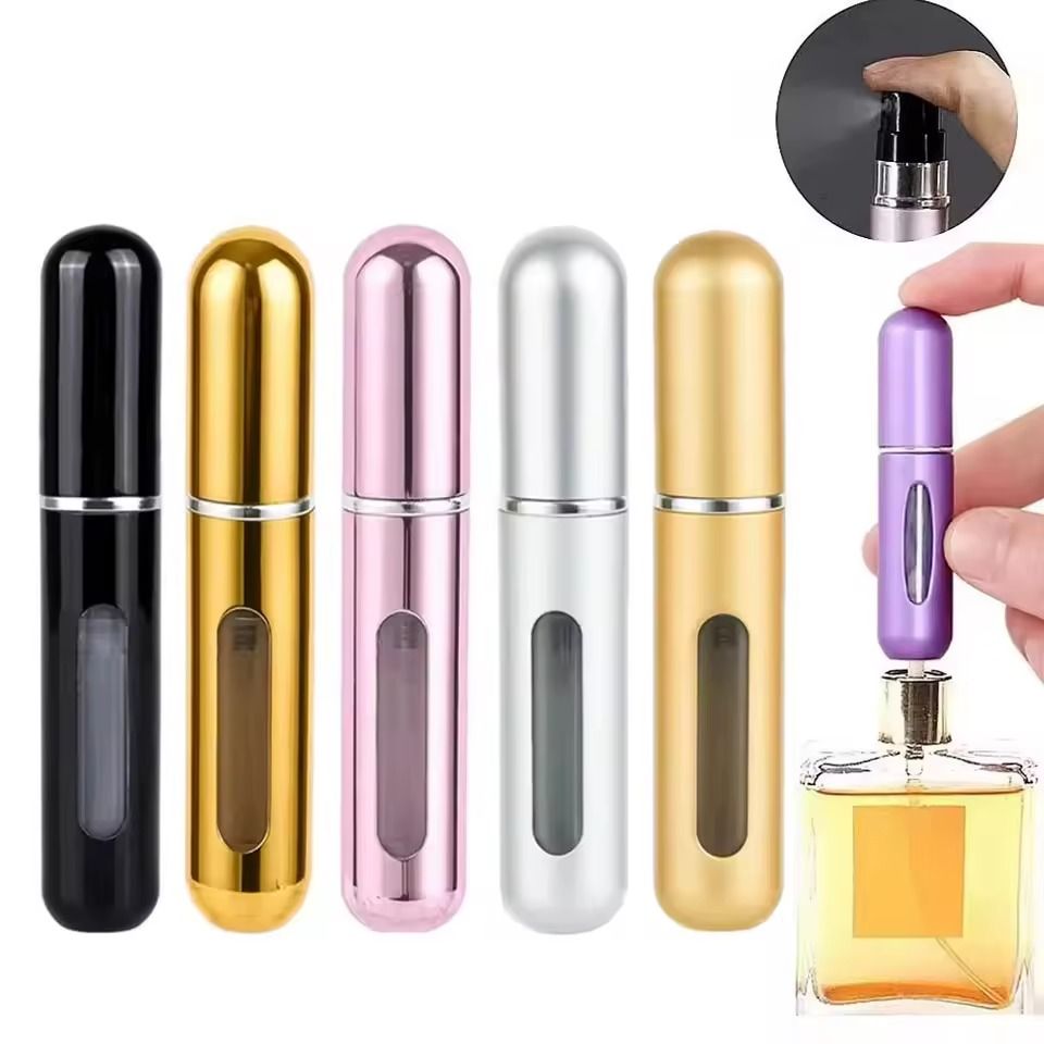 Refillable Mini Perfume Bottle Portable Cosmetic Bottle Spray Bottle Atomizer Spray Container Travel Refillable Bottles 5ml Mini Travel Durable Leak-Proof Perfume Dispenser, Easy to Use and Refill -