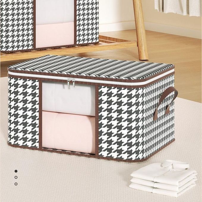 1Pc Home Clothes Storage Box Foldable Wardrobe Quilt Organizer Box Moving Small Object Artifact Daily Necessities Storage Bag Large Capacity Clothes Storage Bag Organizer With Reinforced Handle -