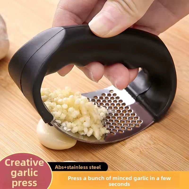 Upgraded Garlic Crusher Ginger Press Crush Squeezer Manual Garlic Ginger Rocker Crusher Garlic Cutting Mince Tools Kitchen Gadgets Durable Kitchen Accessories Gadget -
