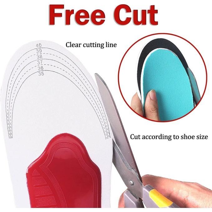 Arch Support Insole Orthopedic Insoles Sports Shoe Good Premium Orthotic Gel High Arch Support Flat Feet Women Men orthopedic Foot pain Shock Absorption Quality for Men & Women -