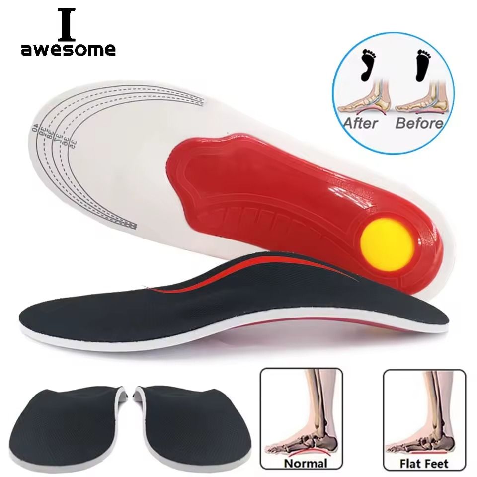 Arch Support Insole Orthopedic Insoles Sports Shoe Good Premium Orthotic Gel High Arch Support Flat Feet Women Men orthopedic Foot pain Shock Absorption Quality for Men & Women -
