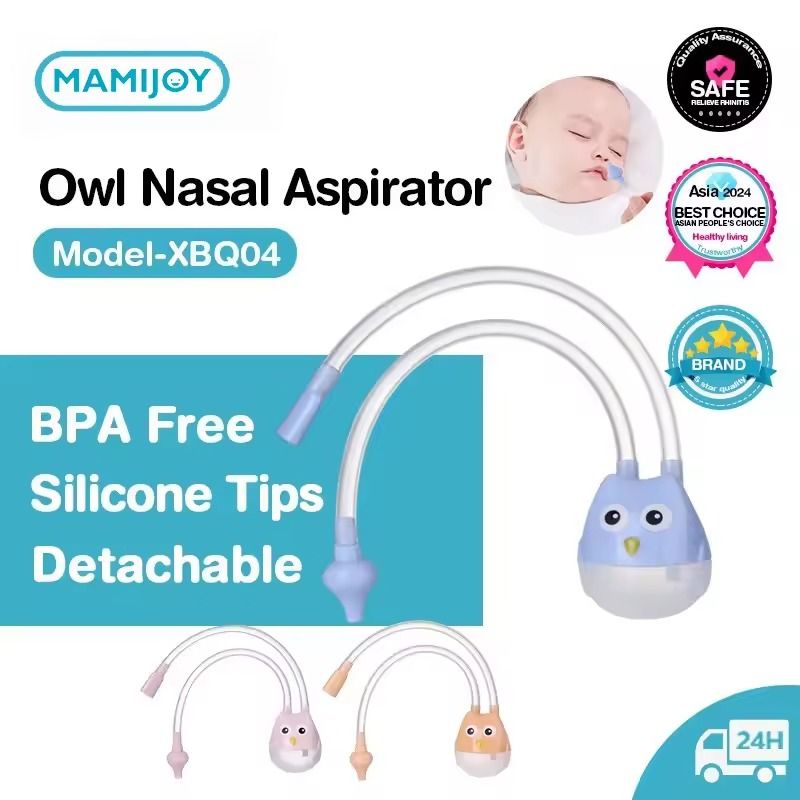 Baby Nasal Aspirator, Nose Cleaner Mucus Remover Nose Suction for Babies BPA Free Soft Silicone, Infants Snotsucker, Cold Relief, Snot Cleaner Manual Nasal Aspirator, Easy to Clean, Travel Friendly -