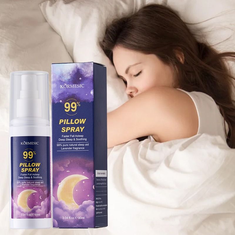 Lavender Pillow Spray Sleep Spray Deep Relaxation Stress Relief & Calming 90ml Aromatherapy Sleep Lavender Pillow Mist Pillow for Room Aromatherapy Sleep Lavender Vanilla Pillow Mist - KORMESIC-