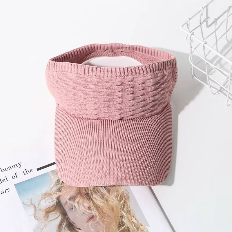 Women's sun hats Breathable sun hat outdoor ladies versatile top less baseball visor empty top hat cap Sun Visor Hat Summer Ladies Cycling Sunshade Outdoor Sports Cap Summer Solid Color Large Brim -