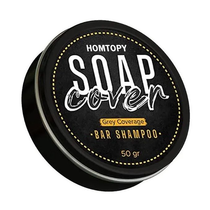 Gray Hair Reverse Hair Darkening Soap Bar,Black Soap for Gray Hair Coverage,Natural Hair Darkening Shampoo Bar,Fast Natural Black Hairs Shampoo,Deep Clean & Scalp Care for Men Women - HOMTOPY -