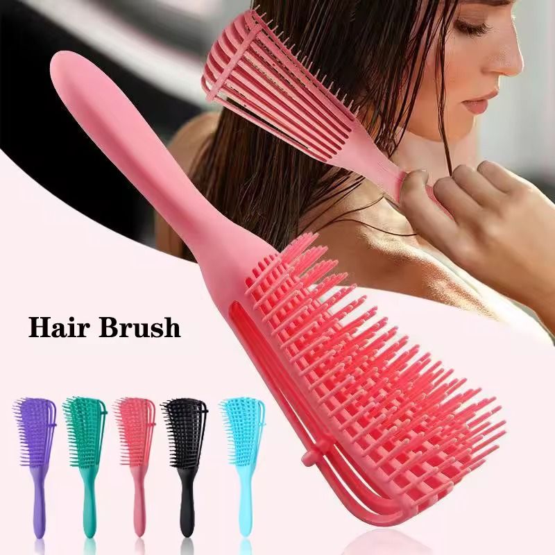 Hair Detangling Brush for Natural Hair,Wigs,Weaves & Hair Extensions,Silicone Detangler Brush,Curly Hair Detangling Comb, Hair Detangler Anti-Static Smooth Removes Hair Knots Comb Salon Hairdressing-