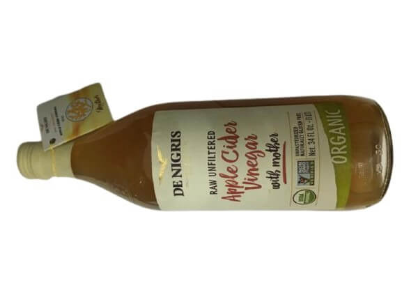 De Nigris Organic Raw Apple Cider Vinegar with the Mother, 1000ml for weight management.