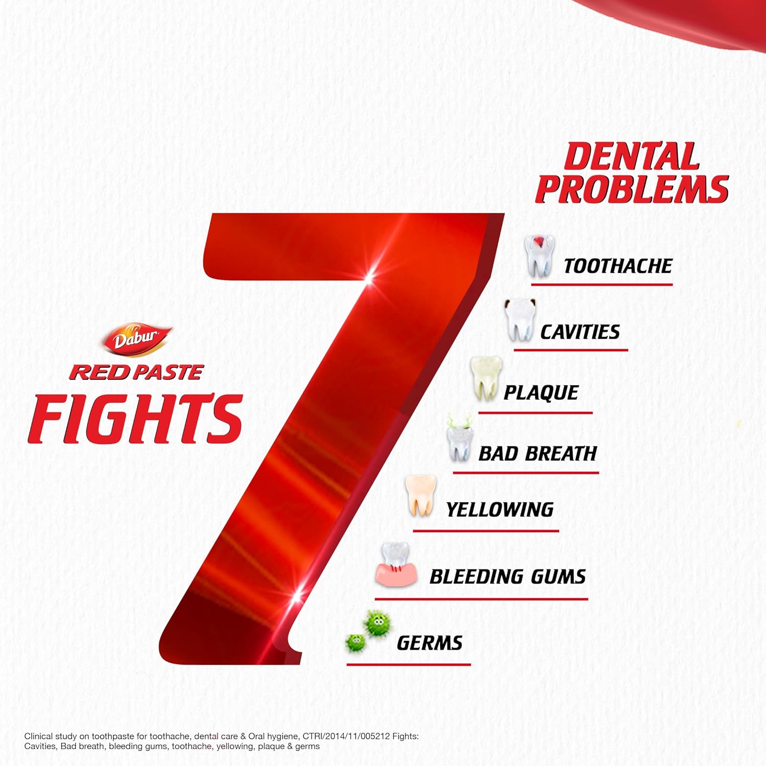 Dabur Red Toothpaste -(4x200g)-Fluoride Free, Helps in Bad Breath Treatment, Cavity Protection, Plaque Removal, For Whole Mouth Health & Power of 13 Potent Ayurvedic Herbs + 4 Free Tooth Brushes.