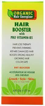 Organic Hair Energizer Hair Booster With Pro Vitamin-B5 177ml For Faster, Longer and Stronger Hair.