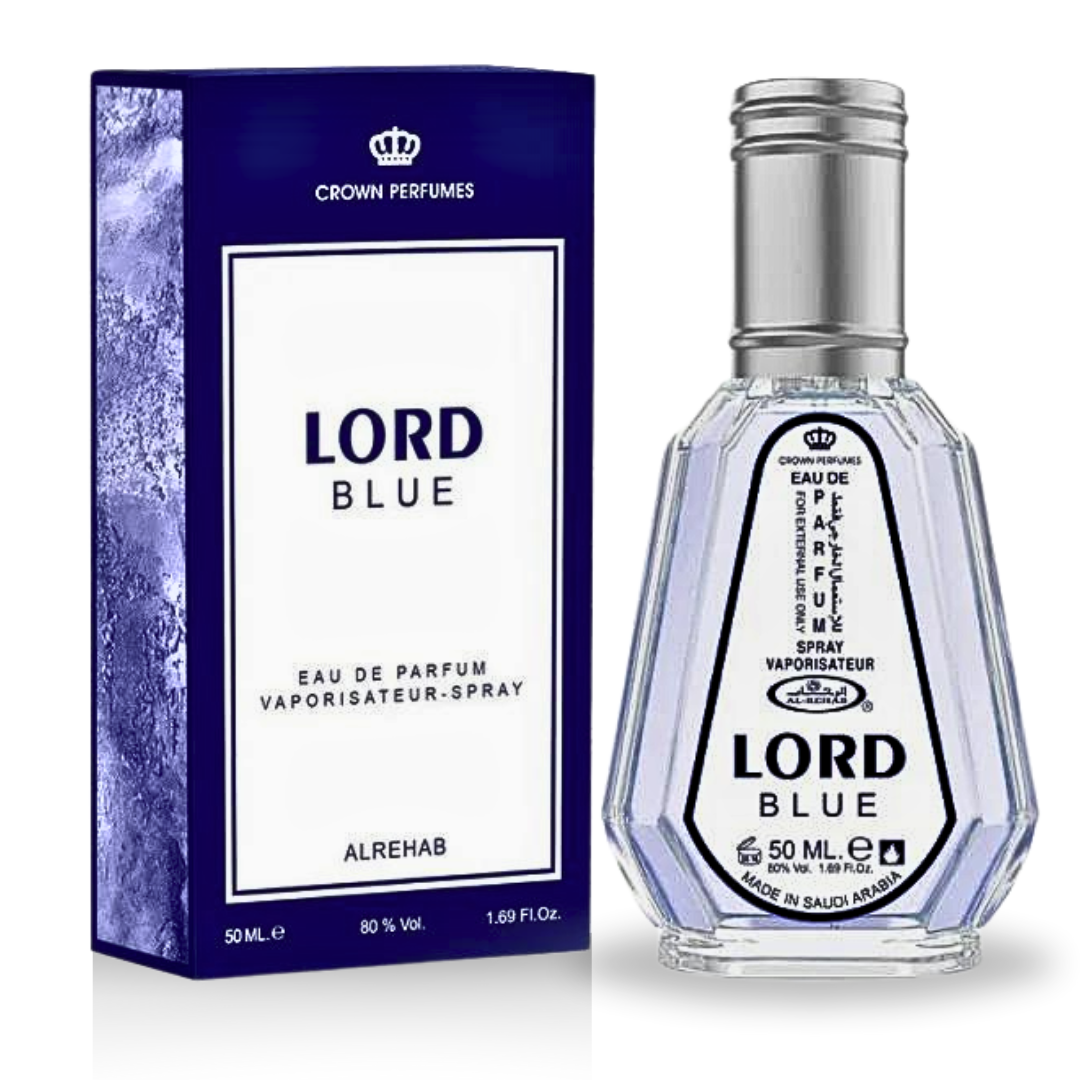 LORD BLUE Long-Lasting and Luxurious Eau De Natural Perfume Spray for Men & Women-50ml.