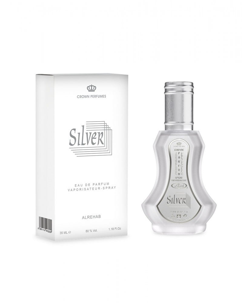 SILVER High-Quality, Exotic, Long-Lasting 100% Authentic Natural Perfume Spray for women & men -The irresistible Oriental EDP blends energizing notes of Top Notes: Citrus, Musk, Middle Notes: Green.