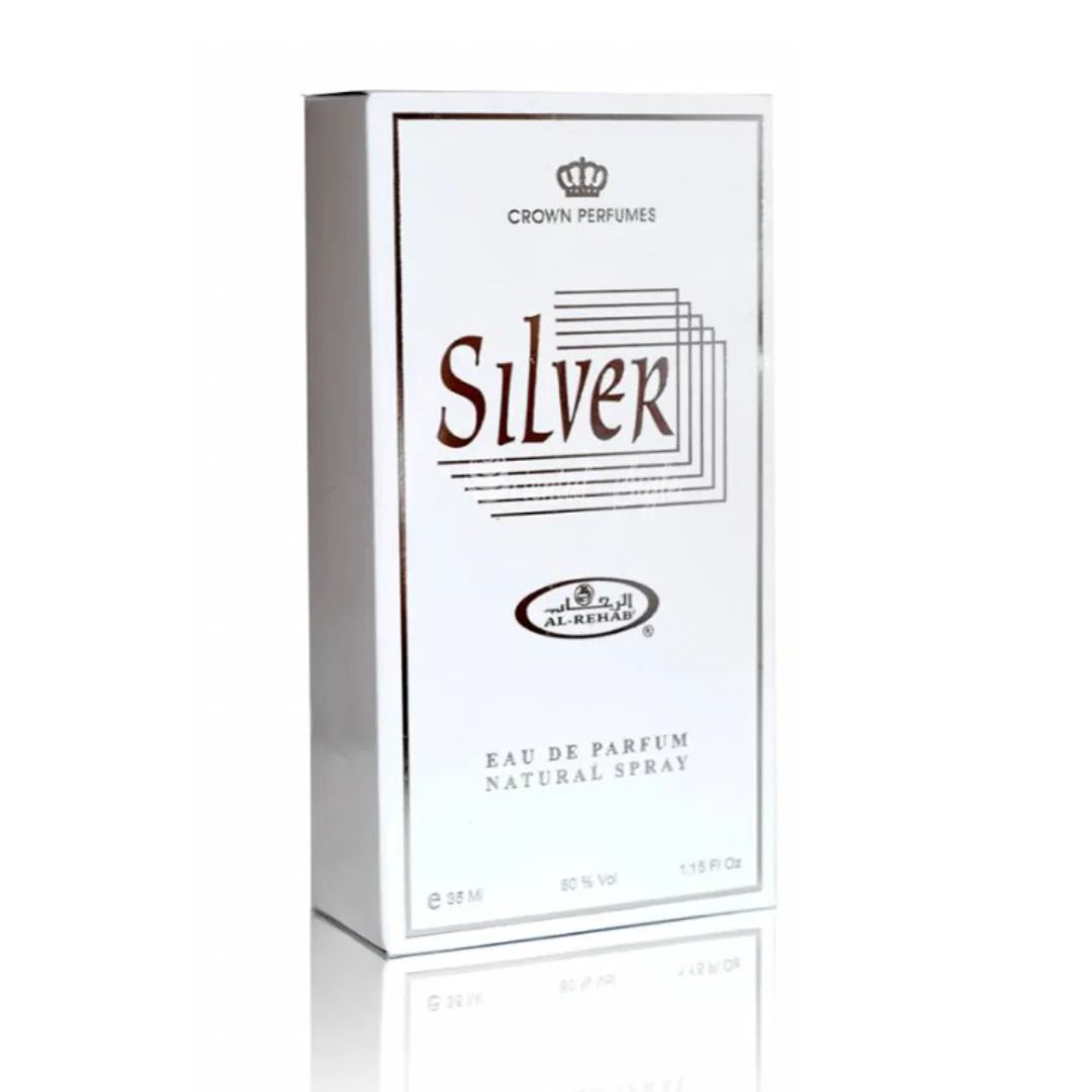 SILVER High-Quality, Exotic, Long-Lasting 100% Authentic Natural Perfume Spray for women & men -The irresistible Oriental EDP blends energizing notes of Top Notes: Citrus, Musk, Middle Notes: Green.