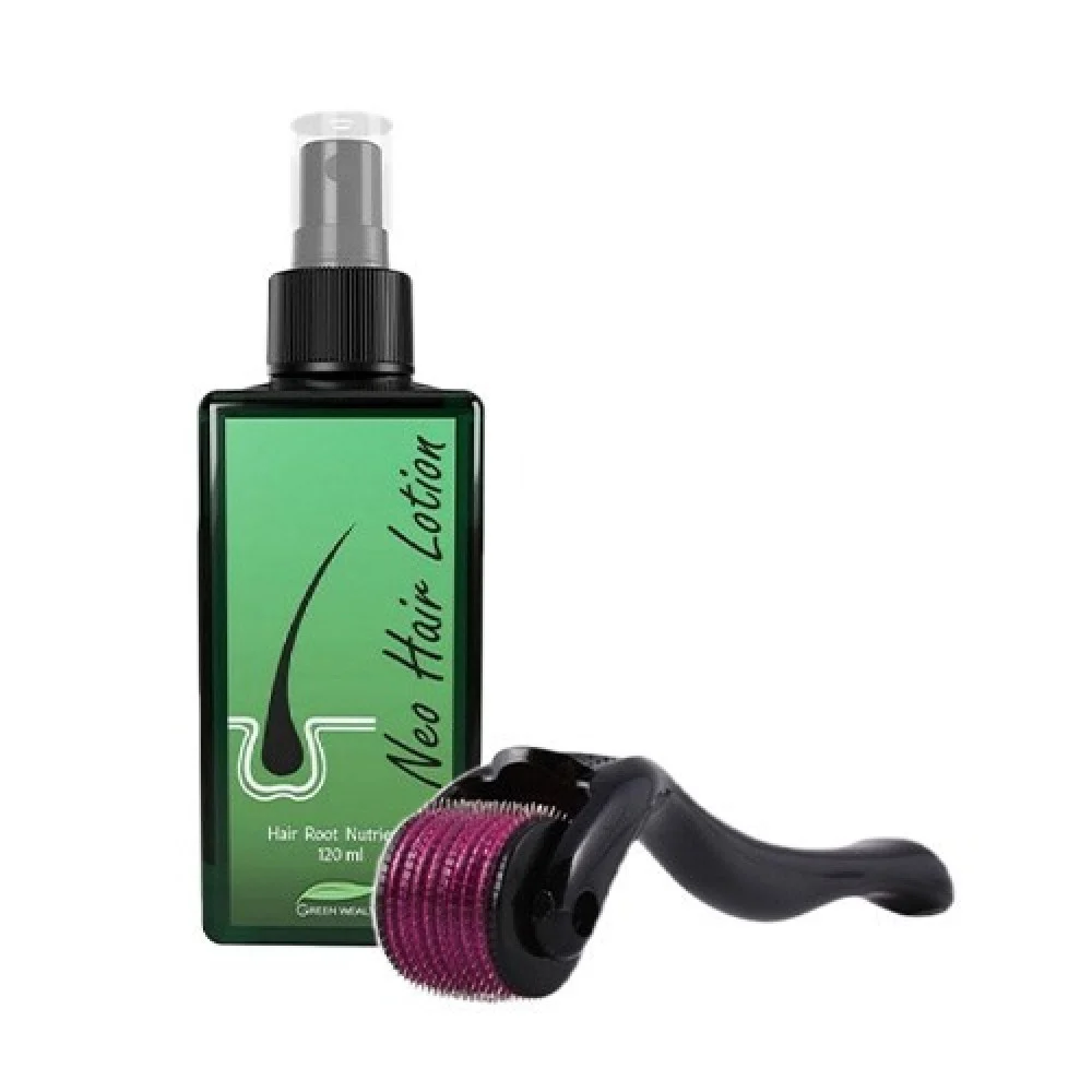 Green Wealth Neo Hair Lotion Hair Treatment Herbs -100% Natural Hair Growth Treatment-120mL + (Free Derma Roller For Hair Growth)