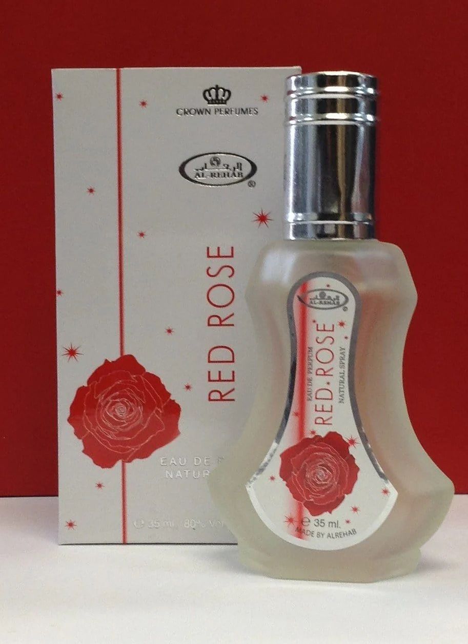 Al Rehab Red Rose, Long-Lasting, Exotic,100% Authentic-Eau de Parfum Spray for Women, Essence of red rose and Taif rose in the top notes- 1.2 Ounce / 35ml.