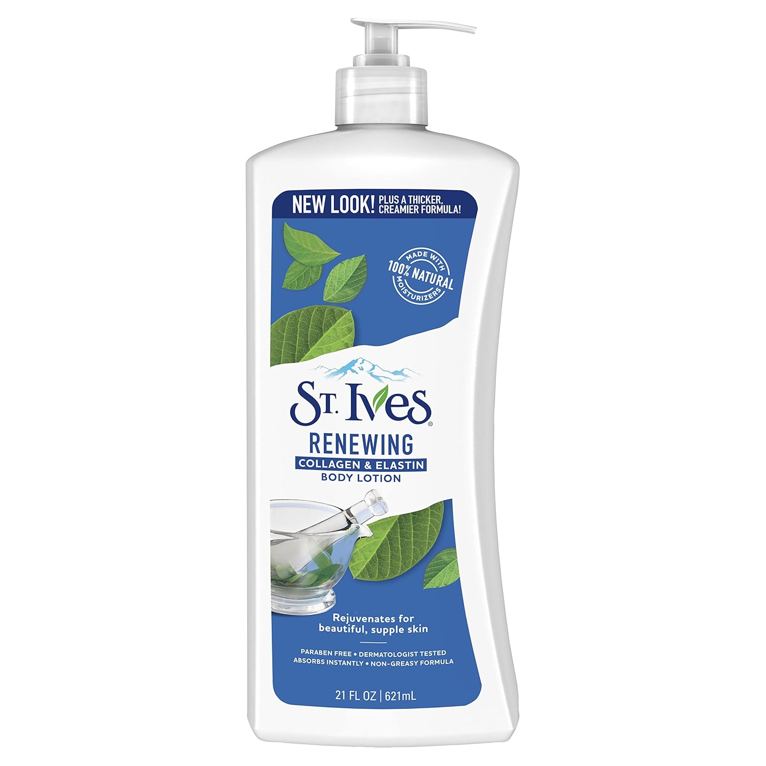 St. Ives Renewing Collagen Elastin Body Lotion with Soybean Oil, Organic Renewing Lotion for Smooth & Deeply Hydrated Skin-Paraben-Free & Non-Greasy-621ml.