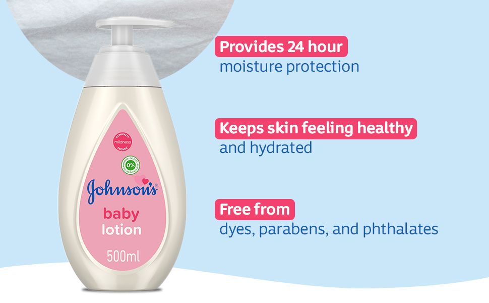 Johnson's Baby Lotion (1 x 500 ml) Nourishing and Mild Baby Body Lotion for Delicate Skin with Coconut Oil for 24h Moisture Protection, Hypoallergenic Baby Lotion For New Born.