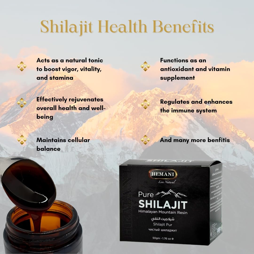 Original Himalayan Shilajit Resin  50g-Gold Grade 100% Pure & Natural Liquid Paste, Rich in Fulvic & Humic Acid, Trace Minerals For  Immune System, Stamina, Vigor & Vitality Booster, Vegan-1 PACK.
