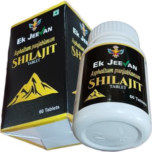 Ek Jeevan Shilajit 100% Ayurvedic Original and Pure Himalayan Shilajeet Tablets to Boost Immunity, Vigor & Vitality, Strength and Stamina and Power Supplement for Men-60’S.