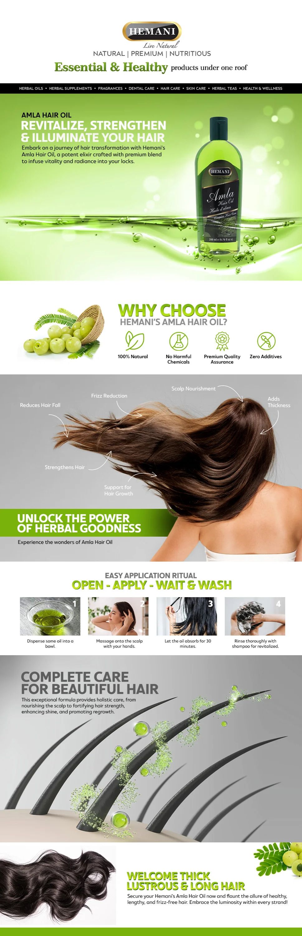 Hemani Natural Pure Amla Hair Oil for Strong, Long & Thick hair, Nourishes Scalp, Controls Hair Fall, Strengthens Hair & Promotes Hair Growth-30ml