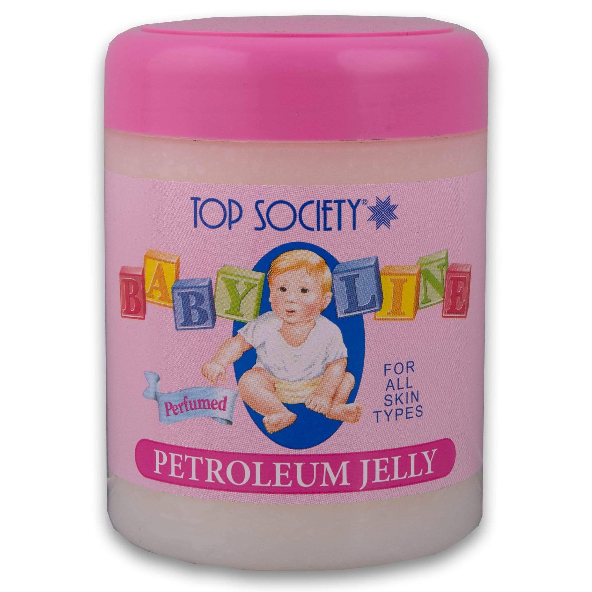 Top Society Baby Line Thick All Skin Types Petroleum Jelly designed for babies to help protect and soothe a baby's delicate skin-500ml.