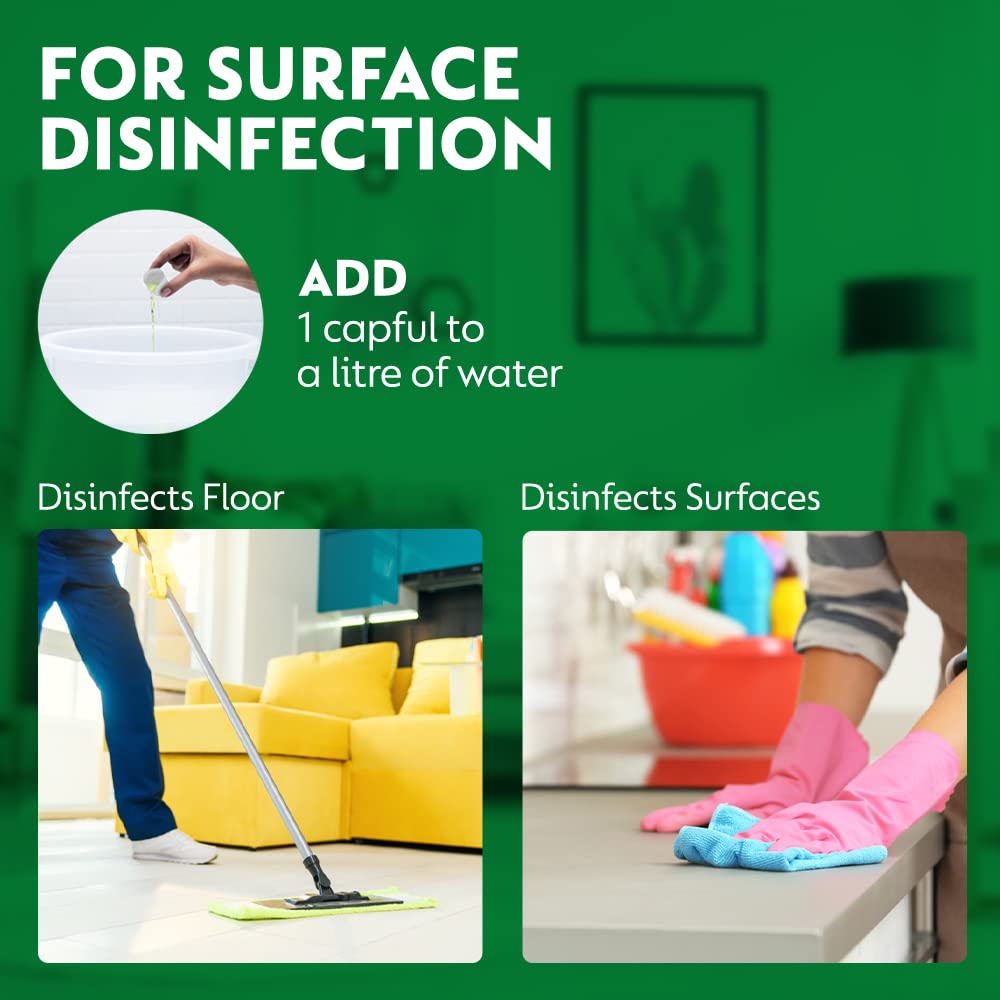 Dettol 3-in-1 Liquid Household, Multi-Purpose Disinfectant, Antiseptic and Antibacterial for First Aid, Surface Disinfection, and Personal Hygiene (Kills 99.9% of Bacteria and Viruses) - 4 Liters.