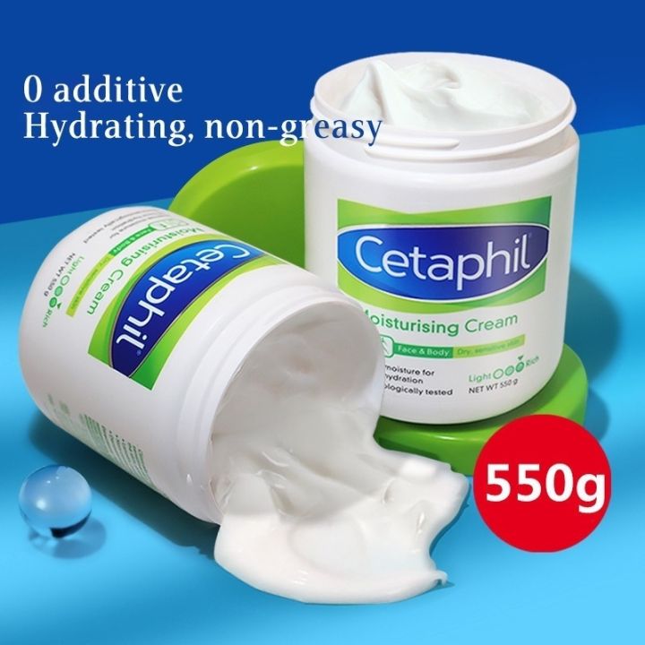 Cetaphil Moisturizing Face & Body Cream for All Skin Types Dry,Sensitive, and Damaged Skin, Moisturizes Up to 48 Hours-Fragrance Free Leaving skin feeling softened, smoothed, and comfortable-550G.