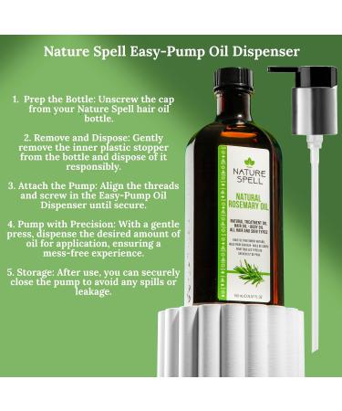 Nature Spell Rosemary Oil for Hair, Skin and Body,Pre-Diluted Treatment for Hair Loss Hair Growth,Thicker Hair & Dandruff, Adds Shine, Prevents Greying,Hydrating,Anti-Aging, Improves Complexion- 150mL