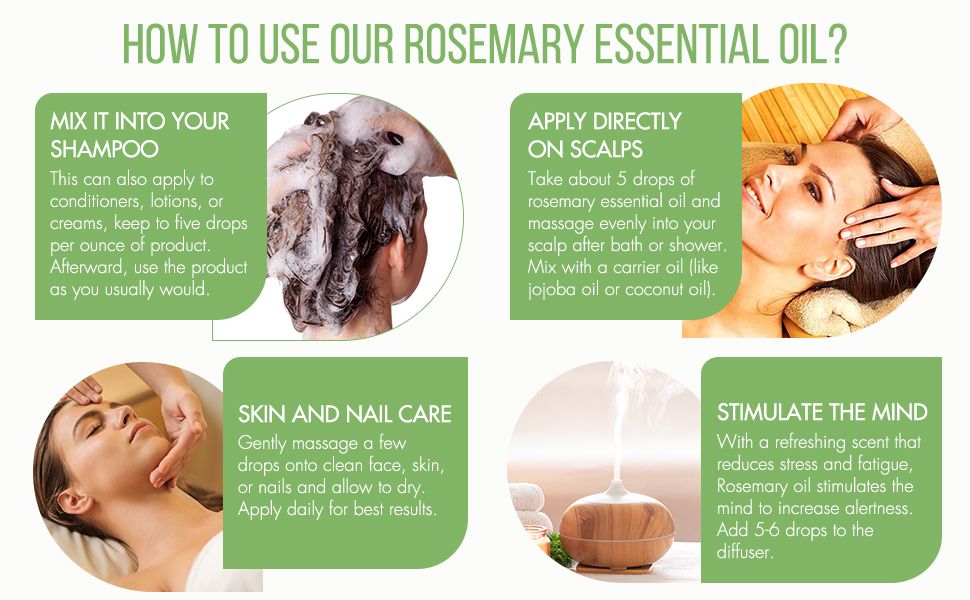 Nature Spell Rosemary Oil for Hair, Skin and Body,Pre-Diluted Treatment for Hair Loss Hair Growth,Thicker Hair & Dandruff, Adds Shine, Prevents Greying,Hydrating,Anti-Aging, Improves Complexion- 150mL