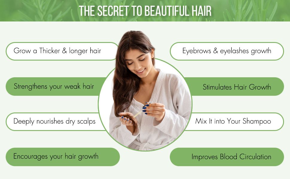Nature Spell Rosemary Oil for Hair, Skin and Body,Pre-Diluted Treatment for Hair Loss Hair Growth,Thicker Hair & Dandruff, Adds Shine, Prevents Greying,Hydrating,Anti-Aging, Improves Complexion- 150mL