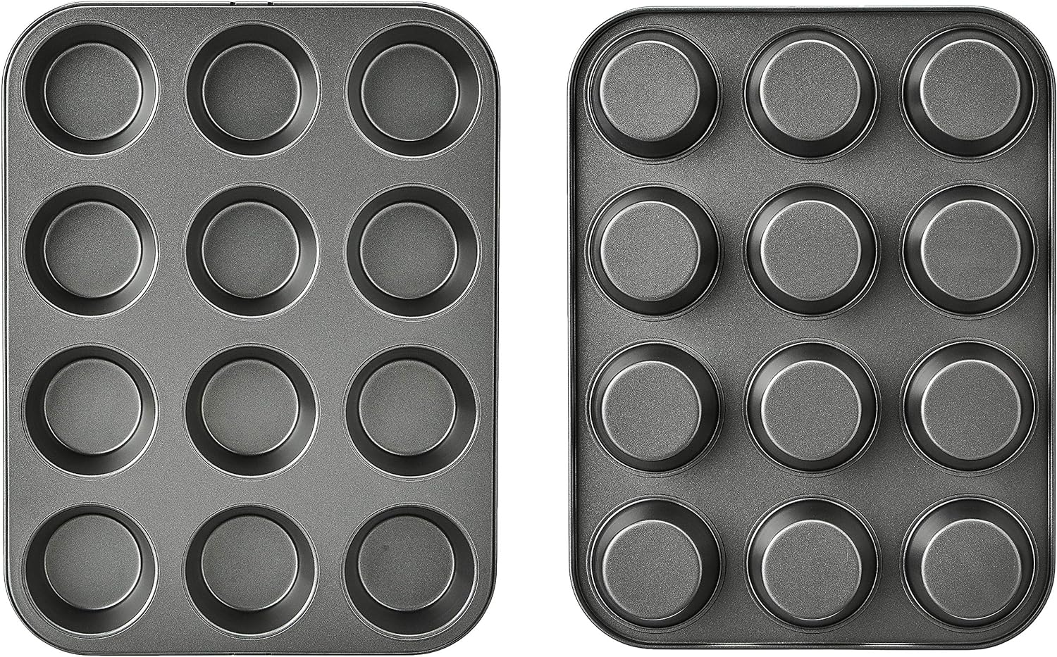 Non-stick Bakeware 16-Cup Muffin Tin / Nonstick 16-Cup Cupcake Tin with FREE 100’S Food Grade Parchment Paper Muffin/Cupcake Liners For Safe and Healthy Baking Experience.